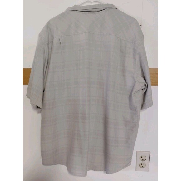 Orvis Shirt Men Gray Button Up Plaid Short Sleeve Pockets Casual Fishing XXL EEG - Picture 6 of 7